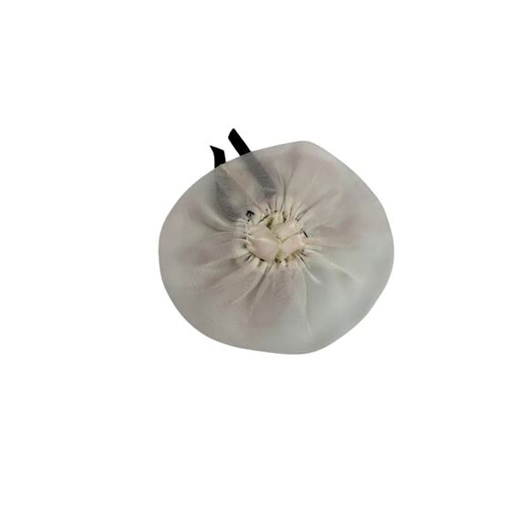 Vintage White Doll Hat with Black Ribbon—Fits Barbie, Clone, Fashion Dolls - Picture 2 of 2